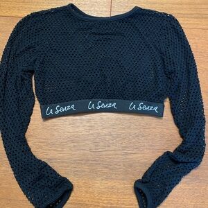 La Senza Black Mesh Crop Top